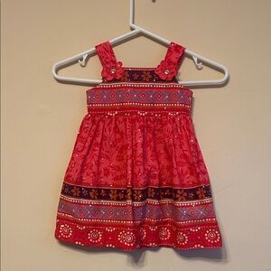 Blueberi Boulevard Red and Blue Floral Dress